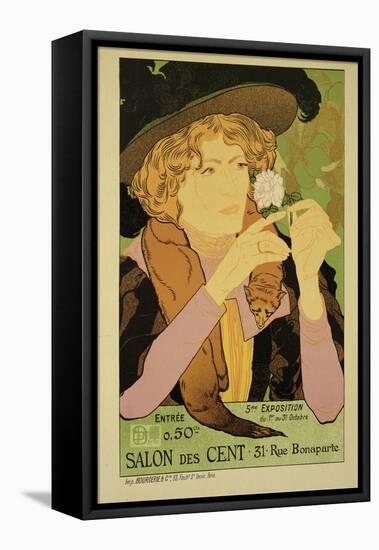 Reproduction of a Poster Advertising the '5th Exhibition of the Salon Des Cents'-Georges de Feure-Framed Premier Image Canvas