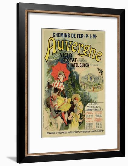 Reproduction of a Poster Advertising the "Auvergne Railway," France, 1892-Jules Chéret-Framed Giclee Print