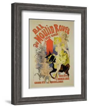 Reproduction of a Poster Advertising the "Bal Au Moulin Rouge," 1889-Jules Chéret-Framed Giclee Print