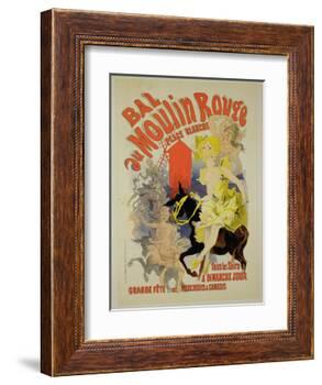 Reproduction of a Poster Advertising the "Bal Au Moulin Rouge," 1889-Jules Chéret-Framed Giclee Print