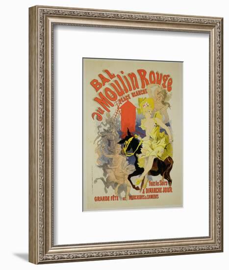 Reproduction of a Poster Advertising the "Bal Au Moulin Rouge," 1889-Jules Chéret-Framed Giclee Print