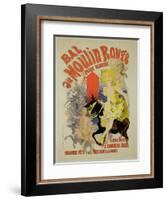 Reproduction of a Poster Advertising the "Bal Au Moulin Rouge," 1889-Jules Chéret-Framed Giclee Print