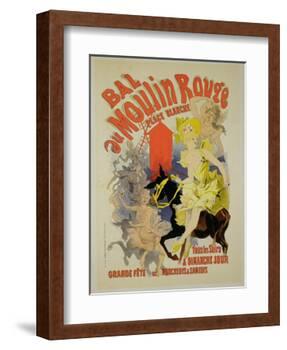 Reproduction of a Poster Advertising the "Bal Au Moulin Rouge," 1889-Jules Chéret-Framed Giclee Print