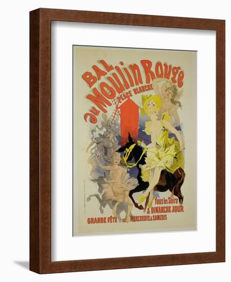 Reproduction of a Poster Advertising the "Bal Au Moulin Rouge," 1889-Jules Chéret-Framed Giclee Print