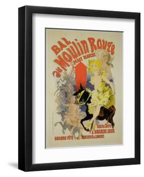 Reproduction of a Poster Advertising the "Bal Au Moulin Rouge," 1889-Jules Chéret-Framed Giclee Print
