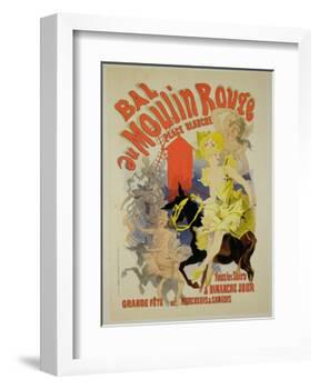 Reproduction of a Poster Advertising the "Bal Au Moulin Rouge," 1889-Jules Chéret-Framed Giclee Print