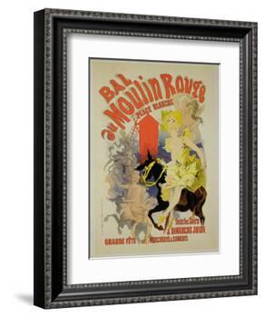 Reproduction of a Poster Advertising the "Bal Au Moulin Rouge," 1889-Jules Chéret-Framed Giclee Print
