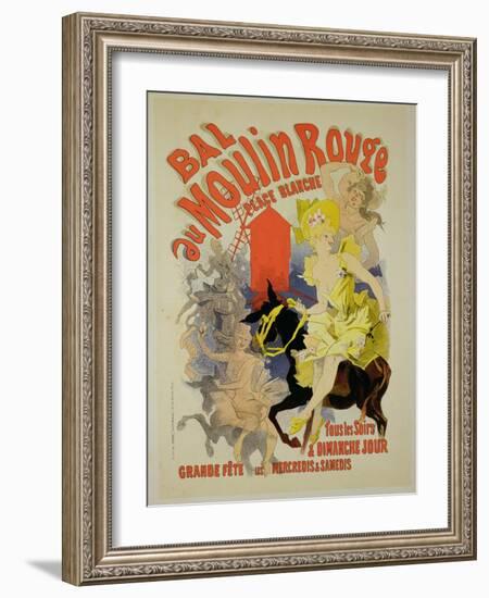 Reproduction of a Poster Advertising the "Bal Au Moulin Rouge," 1889-Jules Chéret-Framed Giclee Print