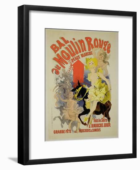 Reproduction of a Poster Advertising the "Bal Au Moulin Rouge," 1889-Jules Chéret-Framed Giclee Print