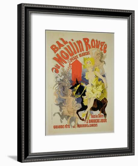 Reproduction of a Poster Advertising the "Bal Au Moulin Rouge," 1889-Jules Chéret-Framed Giclee Print