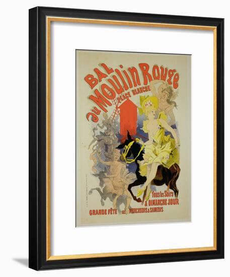 Reproduction of a Poster Advertising the "Bal Au Moulin Rouge," 1889-Jules Chéret-Framed Giclee Print