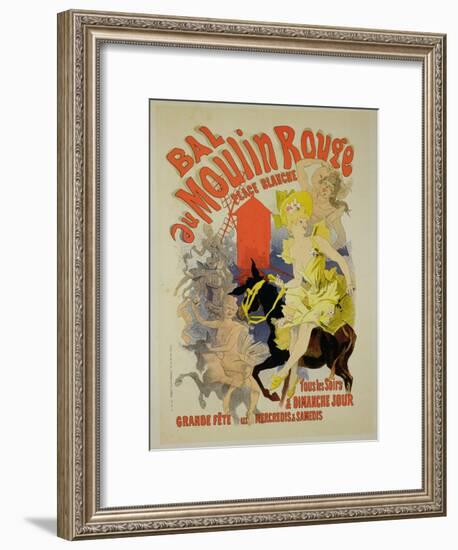 Reproduction of a Poster Advertising the "Bal Au Moulin Rouge," 1889-Jules Chéret-Framed Giclee Print