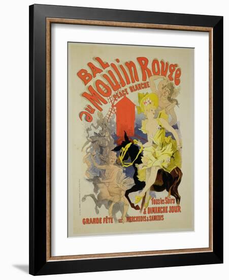 Reproduction of a Poster Advertising the "Bal Au Moulin Rouge," 1889-Jules Chéret-Framed Giclee Print