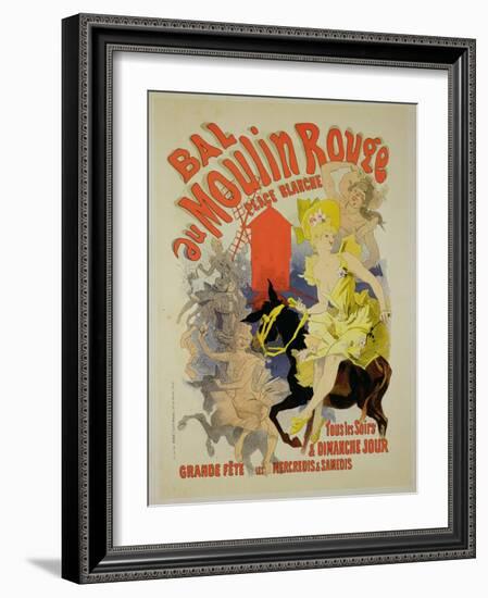 Reproduction of a Poster Advertising the "Bal Au Moulin Rouge," 1889-Jules Chéret-Framed Giclee Print