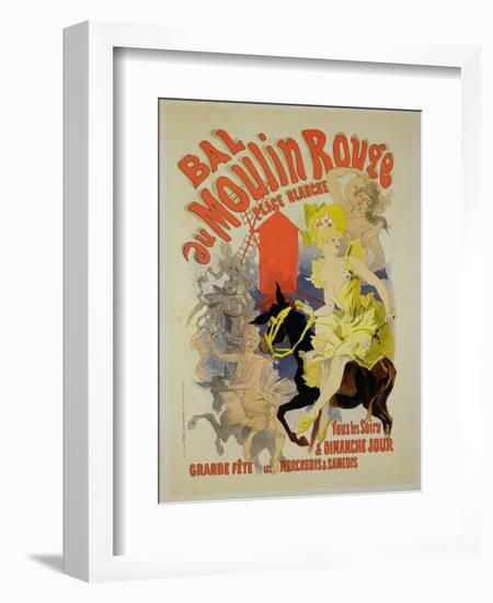 Reproduction of a Poster Advertising the "Bal Au Moulin Rouge," 1889-Jules Chéret-Framed Premium Giclee Print