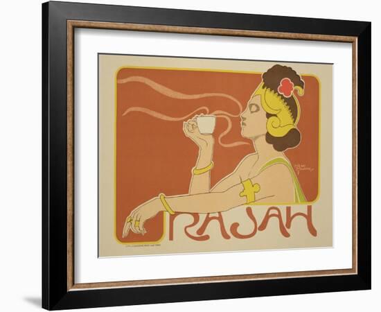 Reproduction of a Poster Advertising the "Cafe Rajah," 1897-Henri Georges Jean Isidore Meunier-Framed Giclee Print