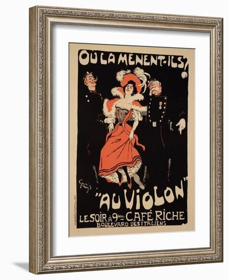 Reproduction of a Poster Advertising the "Cafe Riche," Boulevard Des Italiens, 1897-Jules-Alexandre Grün-Framed Giclee Print