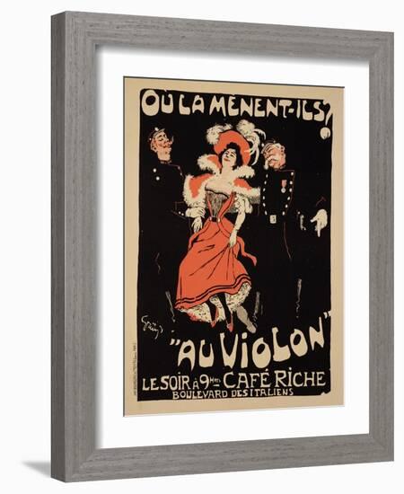 Reproduction of a Poster Advertising the "Cafe Riche," Boulevard Des Italiens, 1897-Jules-Alexandre Grün-Framed Giclee Print