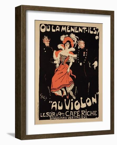 Reproduction of a Poster Advertising the "Cafe Riche," Boulevard Des Italiens, 1897-Jules-Alexandre Grün-Framed Giclee Print