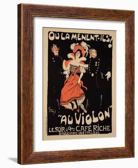 Reproduction of a Poster Advertising the "Cafe Riche," Boulevard Des Italiens, 1897-Jules-Alexandre Grün-Framed Giclee Print