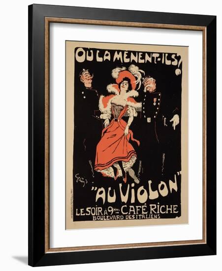 Reproduction of a Poster Advertising the "Cafe Riche," Boulevard Des Italiens, 1897-Jules-Alexandre Grün-Framed Giclee Print