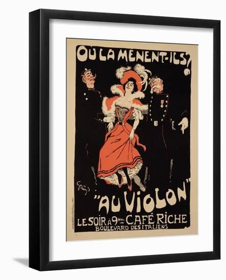 Reproduction of a Poster Advertising the "Cafe Riche," Boulevard Des Italiens, 1897-Jules-Alexandre Grün-Framed Giclee Print