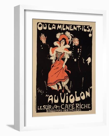 Reproduction of a Poster Advertising the "Cafe Riche," Boulevard Des Italiens, 1897-Jules-Alexandre Grün-Framed Giclee Print