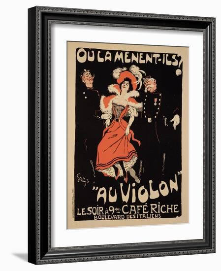 Reproduction of a Poster Advertising the "Cafe Riche," Boulevard Des Italiens, 1897-Jules-Alexandre Grün-Framed Giclee Print