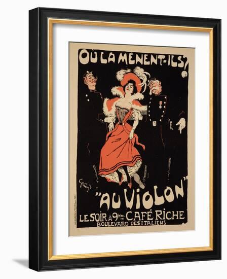 Reproduction of a Poster Advertising the "Cafe Riche," Boulevard Des Italiens, 1897-Jules-Alexandre Grün-Framed Giclee Print