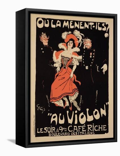 Reproduction of a Poster Advertising the "Cafe Riche," Boulevard Des Italiens, 1897-Jules-Alexandre Grün-Framed Premier Image Canvas