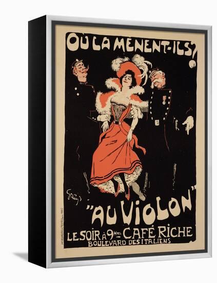Reproduction of a Poster Advertising the "Cafe Riche," Boulevard Des Italiens, 1897-Jules-Alexandre Grün-Framed Premier Image Canvas