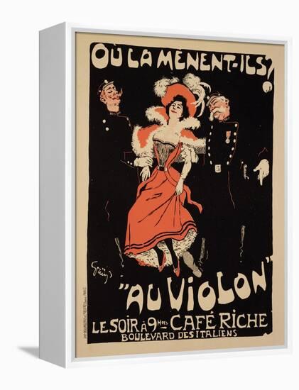 Reproduction of a Poster Advertising the "Cafe Riche," Boulevard Des Italiens, 1897-Jules-Alexandre Grün-Framed Premier Image Canvas