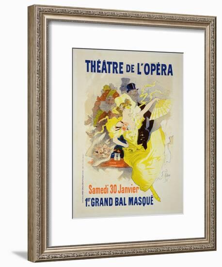 Reproduction of a Poster Advertising the First "Grand Bal Masque," Theatre De L'Opera, Paris, 1896-Jules Chéret-Framed Giclee Print