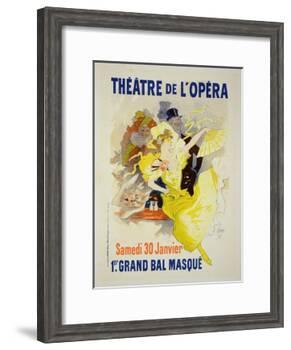 Reproduction of a Poster Advertising the First "Grand Bal Masque," Theatre De L'Opera, Paris, 1896-Jules Chéret-Framed Giclee Print