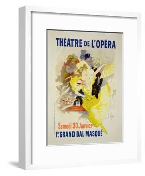 Reproduction of a Poster Advertising the First "Grand Bal Masque," Theatre De L'Opera, Paris, 1896-Jules Chéret-Framed Giclee Print