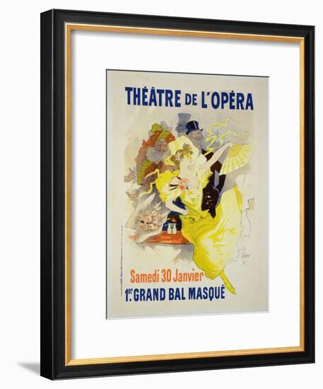 Reproduction of a Poster Advertising the First "Grand Bal Masque," Theatre De L'Opera, Paris, 1896-Jules Chéret-Framed Giclee Print