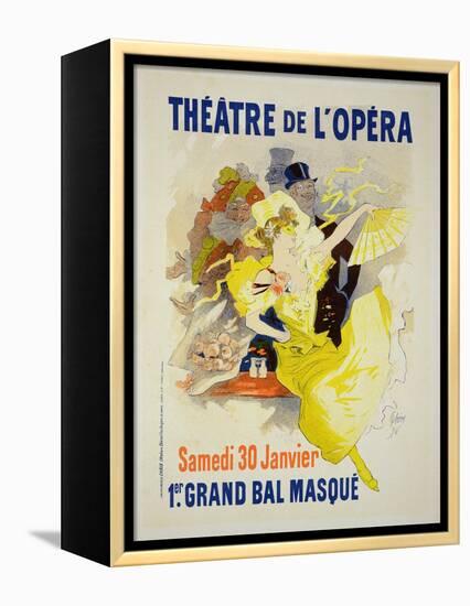 Reproduction of a Poster Advertising the First "Grand Bal Masque," Theatre De L'Opera, Paris, 1896-Jules Chéret-Framed Premier Image Canvas