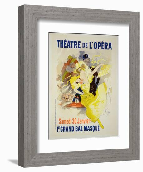 Reproduction of a Poster Advertising the First "Grand Bal Masque," Theatre De L'Opera, Paris, 1896-Jules Chéret-Framed Giclee Print