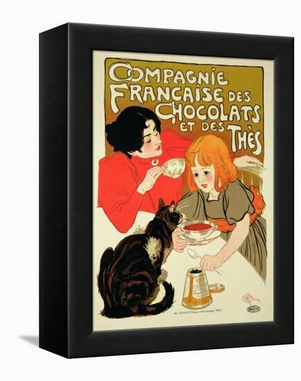 Reproduction of a Poster Advertising the French Company of Chocolate and Tea-Théophile Alexandre Steinlen-Framed Premier Image Canvas