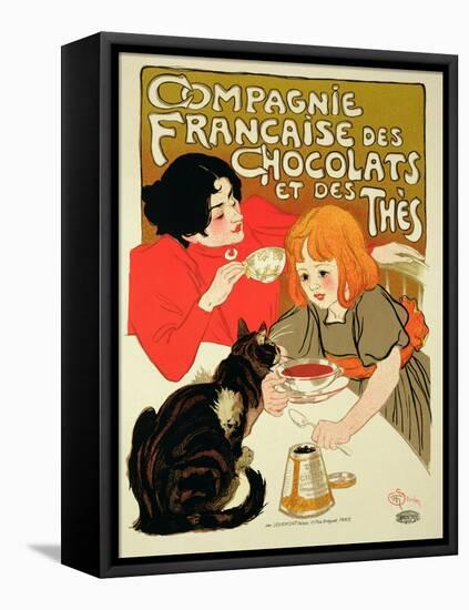 Reproduction of a Poster Advertising the French Company of Chocolate and Tea-Théophile Alexandre Steinlen-Framed Premier Image Canvas