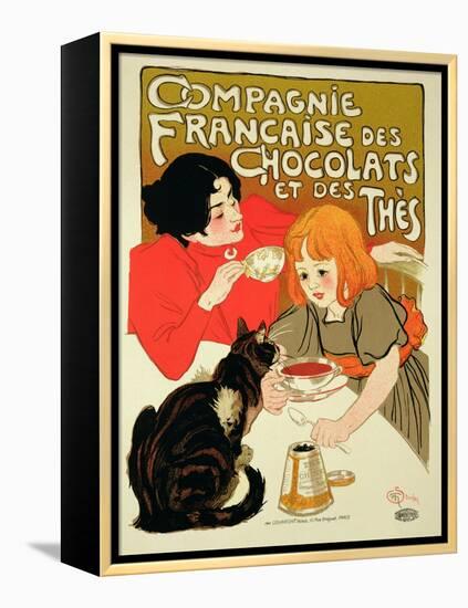 Reproduction of a Poster Advertising the French Company of Chocolate and Tea-Théophile Alexandre Steinlen-Framed Premier Image Canvas