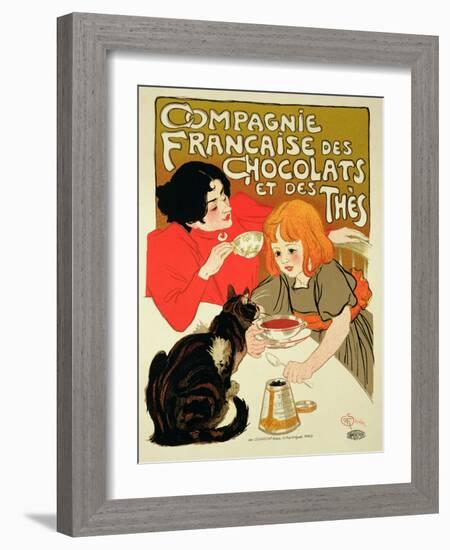 Reproduction of a Poster Advertising the French Company of Chocolate and Tea-Théophile Alexandre Steinlen-Framed Giclee Print