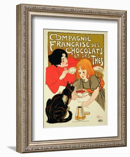 Reproduction of a Poster Advertising the French Company of Chocolate and Tea-Théophile Alexandre Steinlen-Framed Giclee Print