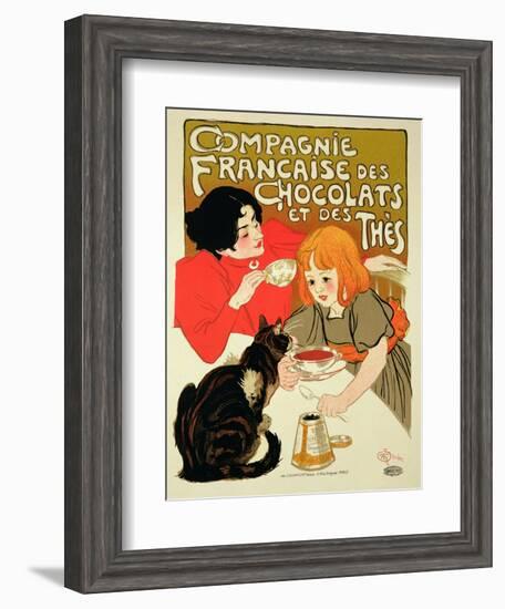 Reproduction of a Poster Advertising the French Company of Chocolate and Tea-Théophile Alexandre Steinlen-Framed Giclee Print