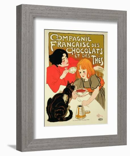 Reproduction of a Poster Advertising the French Company of Chocolate and Tea-Théophile Alexandre Steinlen-Framed Giclee Print