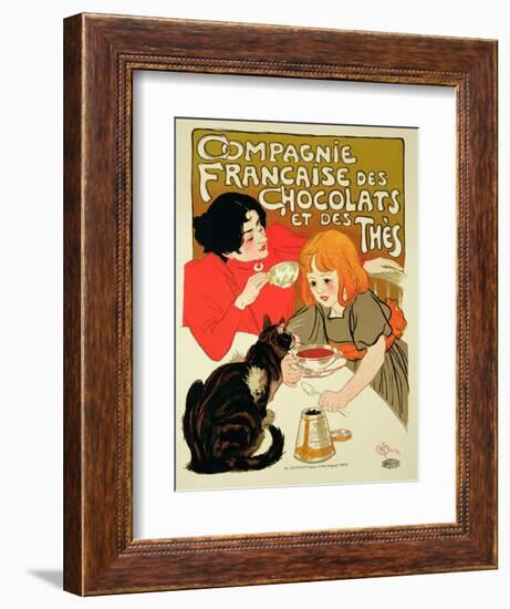 Reproduction of a Poster Advertising the French Company of Chocolate and Tea-Théophile Alexandre Steinlen-Framed Giclee Print