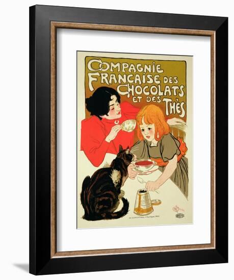 Reproduction of a Poster Advertising the French Company of Chocolate and Tea-Théophile Alexandre Steinlen-Framed Giclee Print