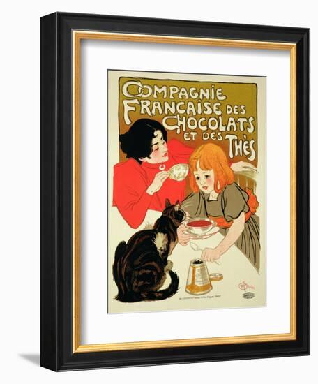 Reproduction of a Poster Advertising the French Company of Chocolate and Tea-Théophile Alexandre Steinlen-Framed Giclee Print