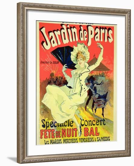 Reproduction of a Poster Advertising the "Jardin De Paris" on the Chanps Elysees, 1890-Jules Chéret-Framed Giclee Print