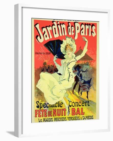 Reproduction of a Poster Advertising the "Jardin De Paris" on the Chanps Elysees, 1890-Jules Chéret-Framed Giclee Print